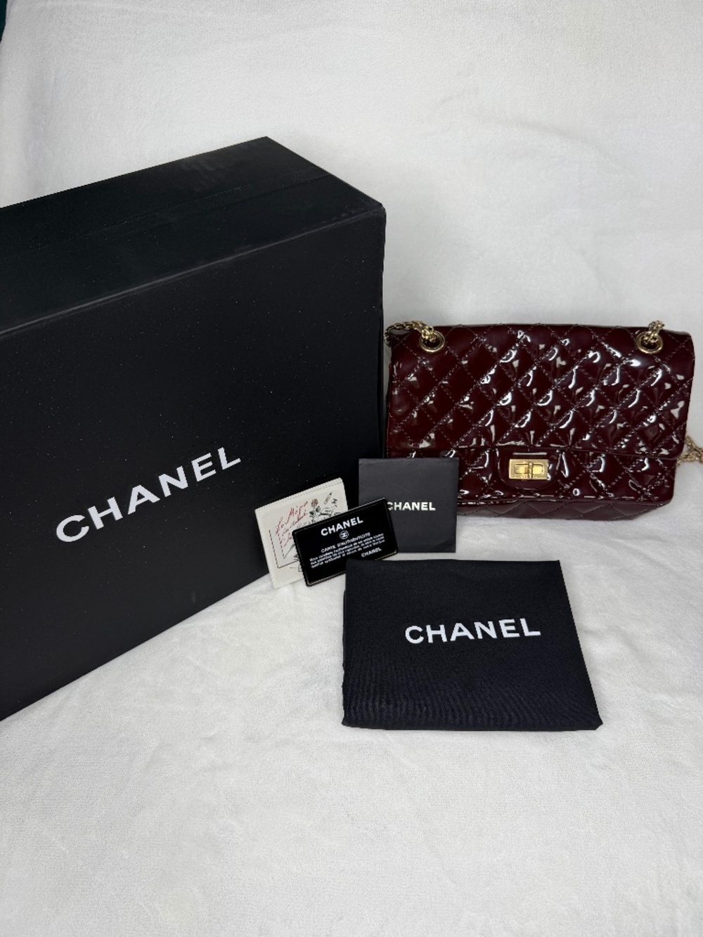 Vintage Chanel Burgundy 2.55